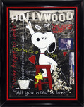 Bill Mack Bill Mack Snoopy Hollywood Sign (Original) (Framed)